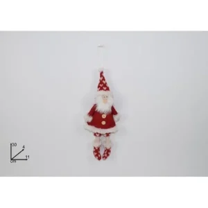 * Corone E Fuoriporta>Addobbo Appendino Babbo Natale Rosso 30X4X11 Cm