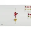 DUE ESSE CHRISTMAS Addobbi Per Albero>Addobbo Appendino Ballerina Di Velluto Rosso Con Pendenti 13 Cm