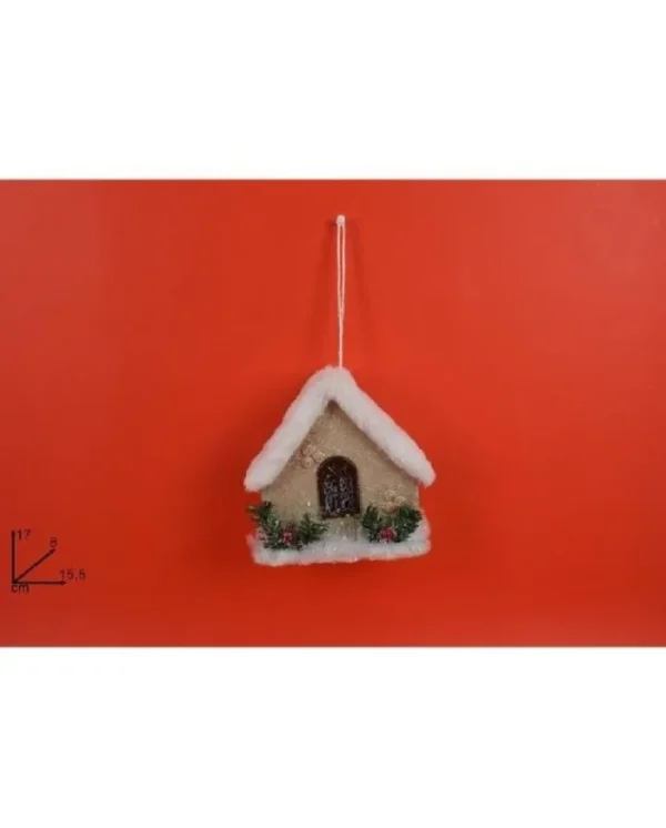 DUE ESSE CHRISTMAS Addobbi Per Albero>Addobbo Appendino Casetta 17X8X15,5 Cm Per Albero Di Natale