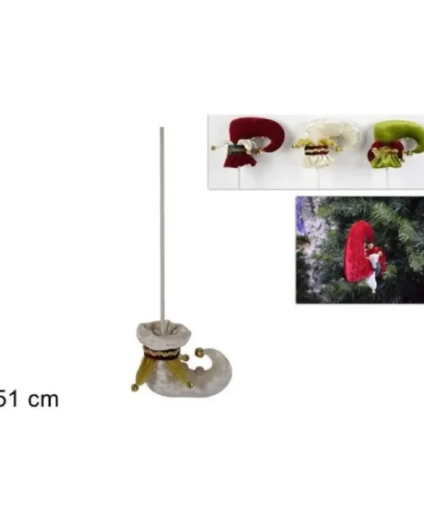 DUE ESSE CHRISTMAS Addobbi Per Albero>Addobbo Appendino Per Albero Spillone Stivale Giullare 51 Cm