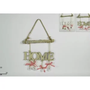 DUE ESSE CHRISTMAS Corone E Fuoriporta>Addobbo Appendino Scritta Home In Legno 30X30 Cm