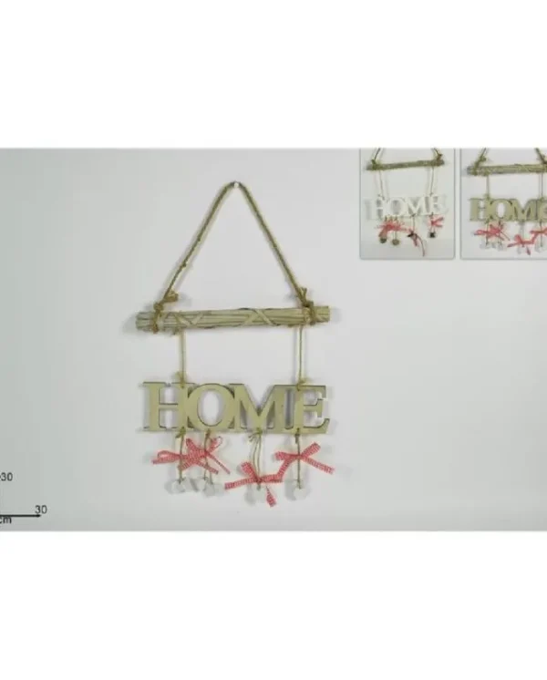 DUE ESSE CHRISTMAS Corone E Fuoriporta>Addobbo Appendino Scritta Home In Legno 30X30 Cm