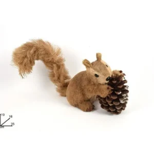 DUE ESSE CHRISTMAS Addobbi Per Albero>Addobbo Scoiattolo Con Pelliccia Per Albero Di Natale 13 Cm