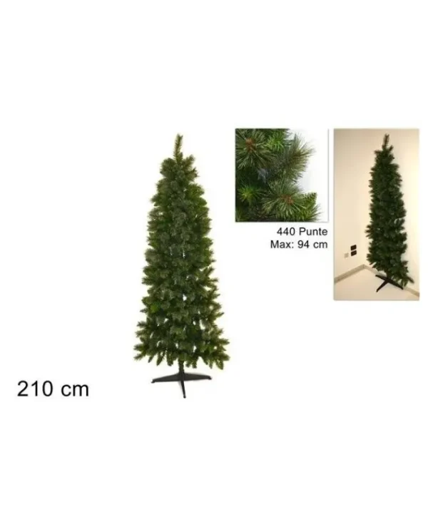 DUE ESSE CHRISTMAS Alberi E Accessori>Albero Di Natale A Parete 210 Cm 440 Punte