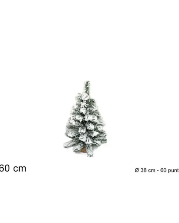 DUE ESSE CHRISTMAS Alberi E Accessori>Albero Di Natale Bianco Innevato 60 Punte 60 Cm |