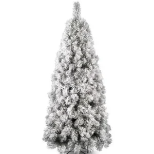 ARPIMEX Alberi E Accessori>Albero Di Natale Bianco Innevato Montana Slim 210 Cm |