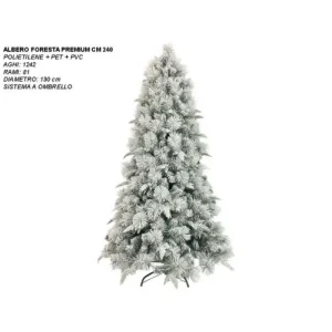 MAZZEO Alberi E Accessori>Albero Di Natale Modello Foresta Premium Innevato 240 Cm