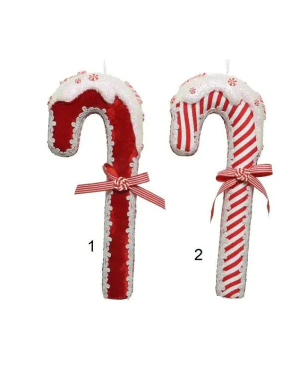 KAEMING Palline E Appendini>Appendino Addobbo Bastoncino Di Zucchero Candy Cane Imbottito 36 Cm