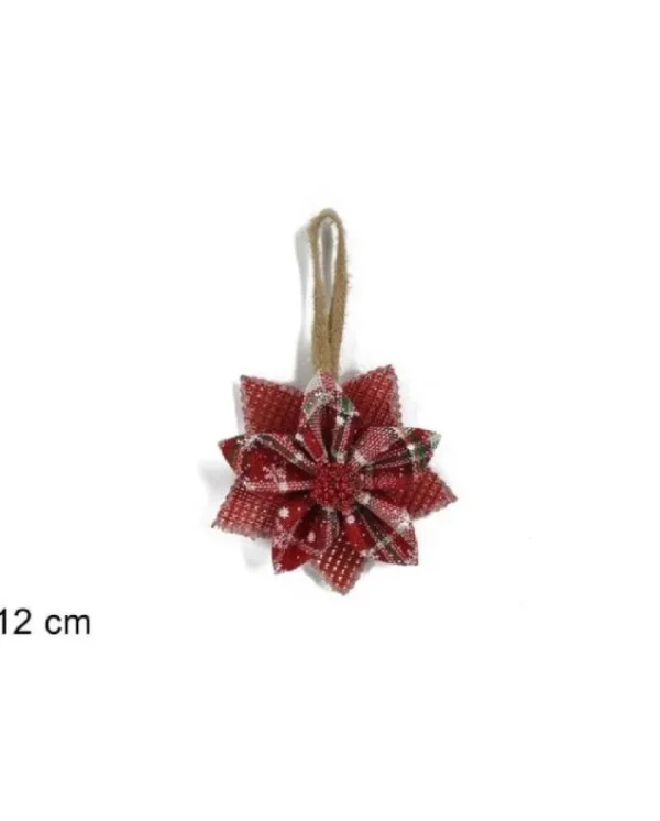 DUE ESSE CHRISTMAS Fiori>Appendino Fiore Scozzese 12Cm Rosso