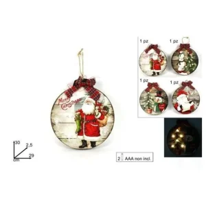 DUE ESSE CHRISTMAS Palline E Appendini>Appendino Legno Babbo Natale 30X2.5X29 Cm