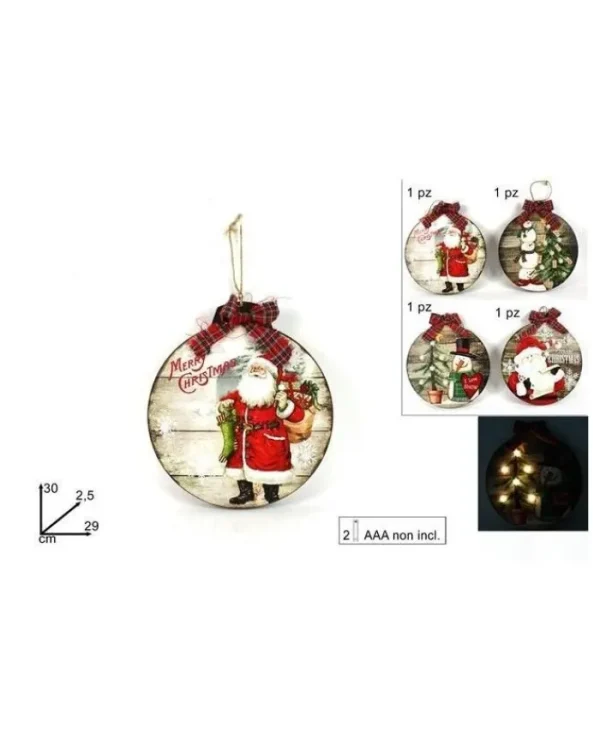 DUE ESSE CHRISTMAS Palline E Appendini>Appendino Legno Babbo Natale 30X2.5X29 Cm