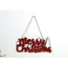 * Palline E Appendini>Appendino Merry Christmas Legno Con Tessuto