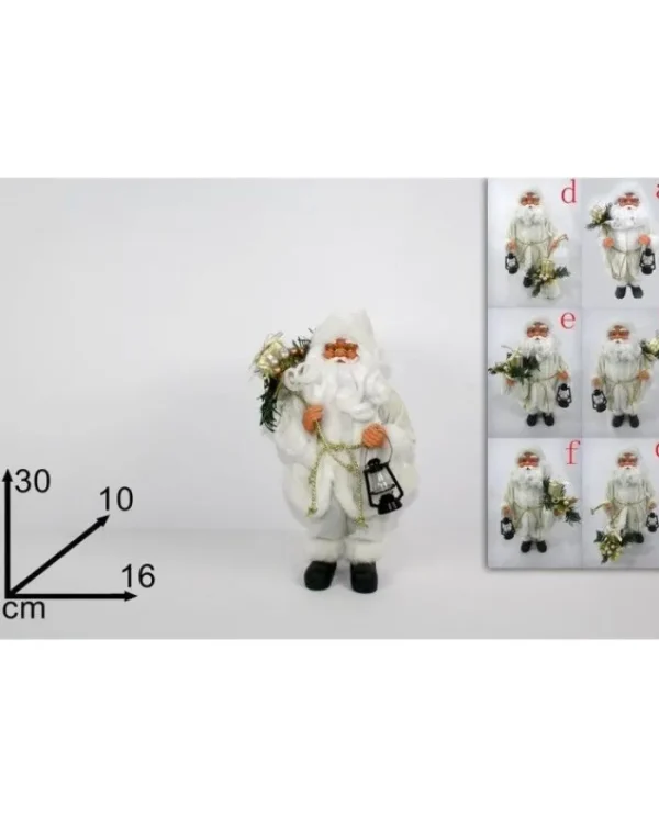 DUE ESSE CHRISTMAS Addobbi Casa E Ambiente>Babbo Natale 30 Cm Bianco 6 Varianti 1Pz