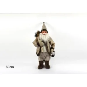 DUE ESSE CHRISTMAS Addobbi Casa E Ambiente>Babbo Natale Con Cappotto E Lanterna 60Cm