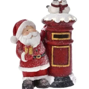 * Addobbi Casa E Ambiente>Babbo Natale Di Natale Con Mailbox 32X16 Cm