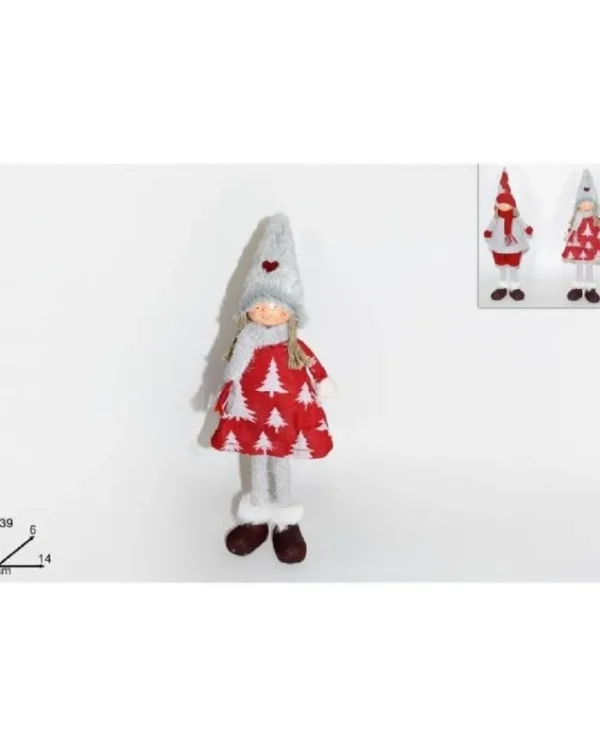 DUE ESSE CHRISTMAS Addobbi Casa E Ambiente>Bambola Natalizia 38Cm 2Varianti 1 Pz