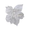 KAEMING Fiori>Fiore Poinsettia Bianca Su Clip Poliestere Glitter