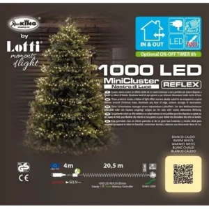 LOTTI Luci>Minicluster O6Cm Ntl 1000 Led Bianco Caldo 4+20,5M