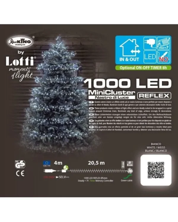 LOTTI Luci>Minicluster O6Cm Ntl 1000 Led Bianco 4+20,5M