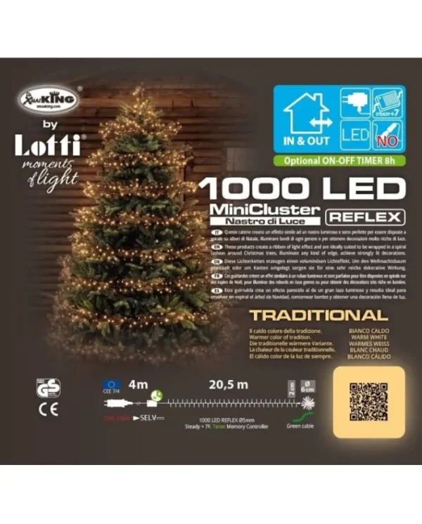 LOTTI Luci>Minicluster O6Cm Ntl 1000 Led Tradizionale 4+20,5M