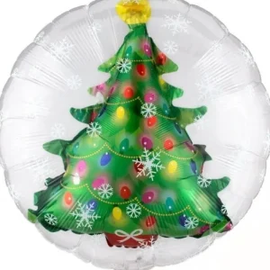 * Addobbi Casa E Ambiente>Palloncino Mylar Insider Con Albero Di Natale 60X60Cm