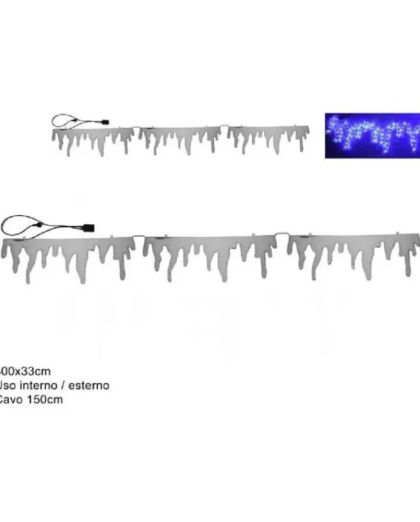 * Luci>Pannello Luminoso Effetto Ghiaccio 300X33 Cm Uso Esterno/Interno
