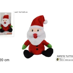 DUE ESSE CHRISTMAS Addobbi Casa E Ambiente>Peluche Babbo Natale Ripetitutto 20Cm