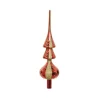 KAEMING Addobbi Per Albero>Puntale In Vetro Rosso Con Oro Glitter 34 Cm