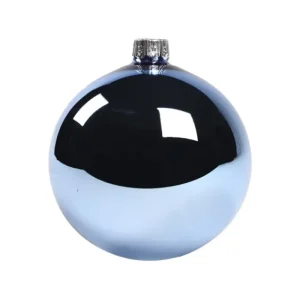 * Palline E Appendini>1Pz Pallina Sfera Di Vetro Liscia Azzurro Opaco 80Mm