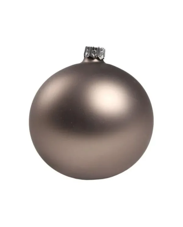 * Palline E Appendini>1Pz Pallina Sfera Di Vetro Liscia Bronzo Opaco 80Mm