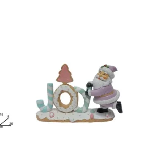 * Addobbi Casa E Ambiente>Scritta Joy Con Babbo Natale E Albero Cake Design