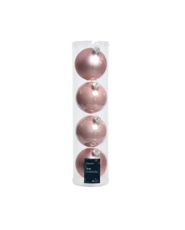 KAEMING Palline E Appendini>Sfere Palline Vetro Smalto, Mix Opaco D.10Cm Rosa Cipria