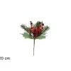 DUE ESSE CHRISTMAS Fiori>Spillone 20Cm Bacche Innevvate Con Pigne